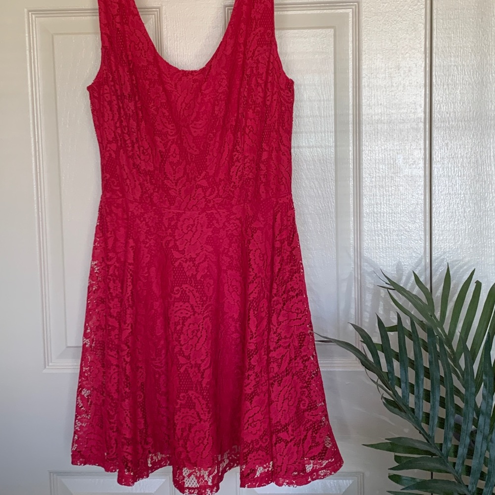 Nordstrom Robin K Lace Tank Skater Dress